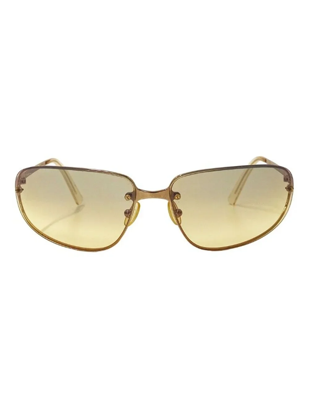 Prada Sunglasses Gold Beige Summer Cool Eyewear